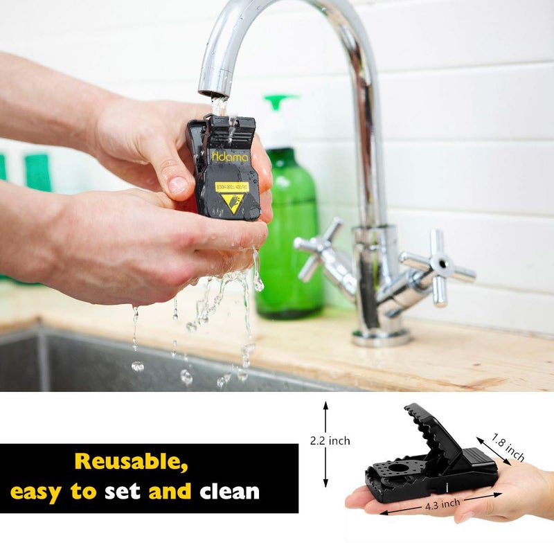Hdama Mouse Trap, Mouse Traps That Work Small Mice Trap Outdoor Indoor Best Snap Traps for Mouse/Mice Safe and Reusable 6 Pack Quick Kill Mice Traps - Image 4